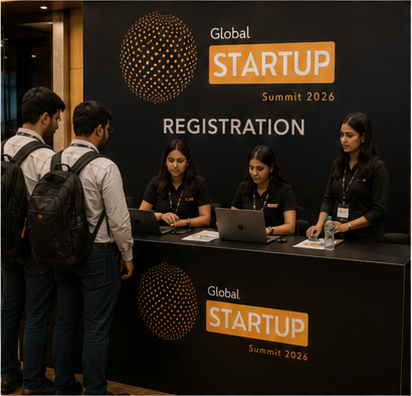 Delegate registration desk at a recent edition