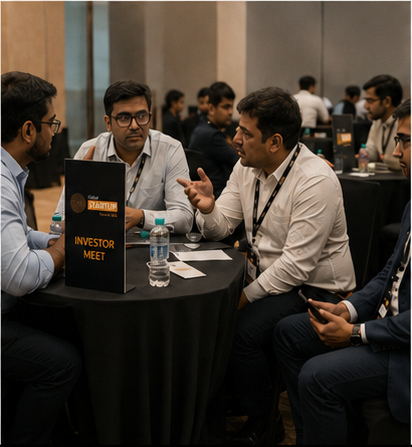 Investor and founder in a focused discussion