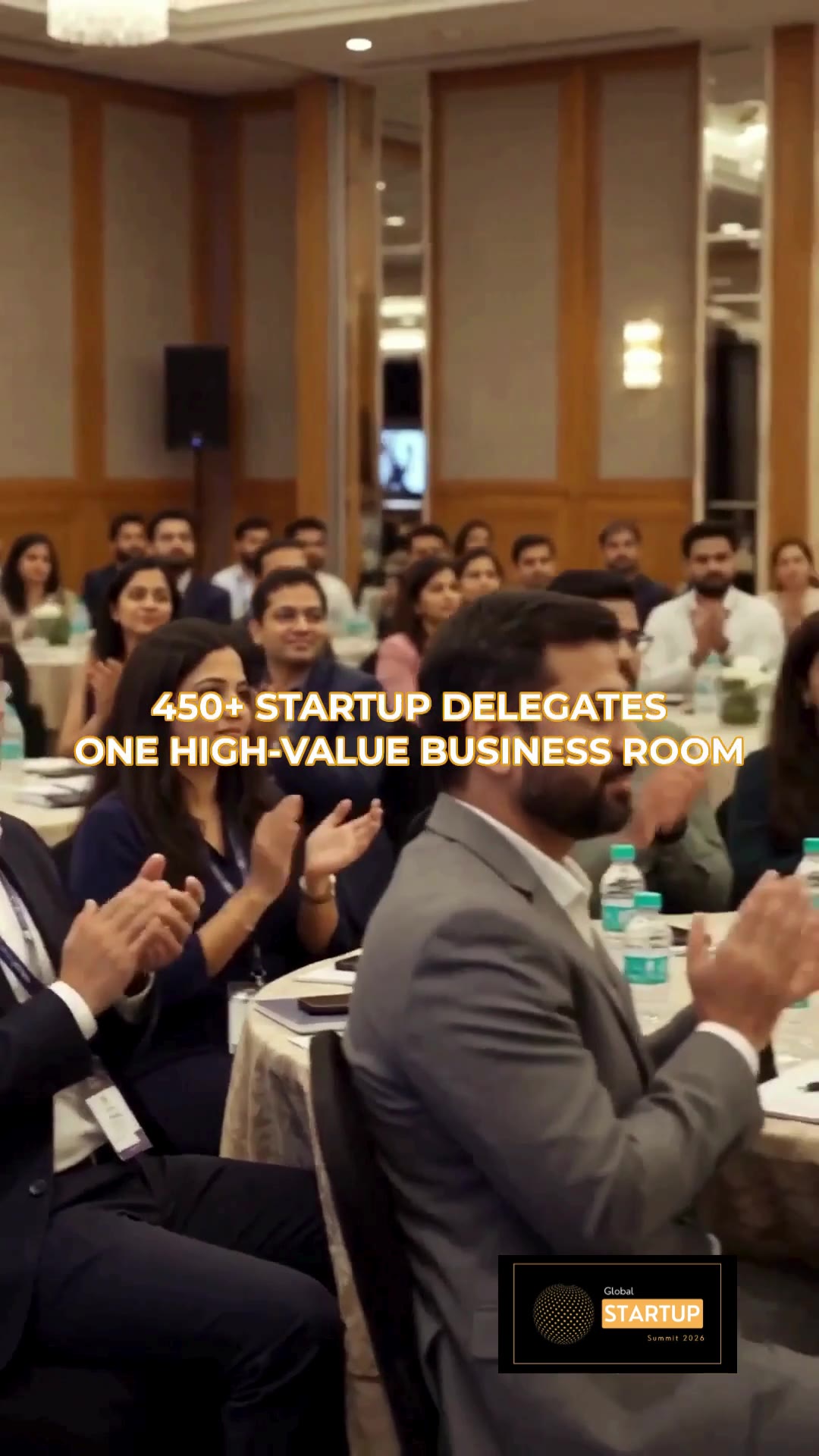 Delegates gathered around a discussion table